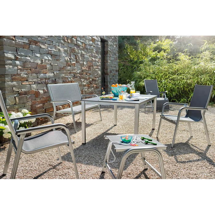 Крісло-шезлонг Kettler Relaxsessel Basic Plus – розкладне, з алюмінію, для тераси та саду, антрацит