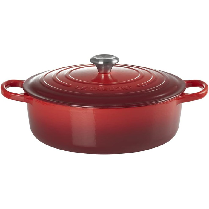 Запіканка чавунна Le Creuset Signature, 30 см, 6,2 л, червона вишня, для всіх плит/духовок