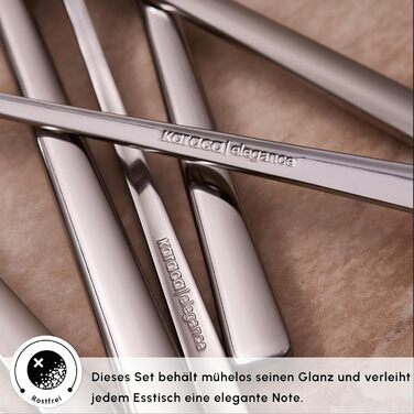 Набір столових приборів Karaca Elegance Serena, 84 шт., нержавіюча сталь, для мийки посуду