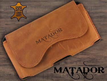 Шкіряна поясна сумка Matador Slim Design з прихованою магнітною застібкою, перехресна сумка з петлею для ременя для Sony Xperia X (іржаво-коричневий)