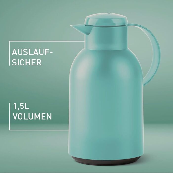 Термос Emsa Samba 1,5 л з ізоляцією Quick Press - 12 год гарячим, 24 год холодним