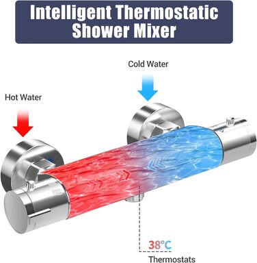 Сучасний змішувач для ванни та душу з двома виходами та керамічним клапаном - латунний, хромований, з одним важелем для ванної кімнати