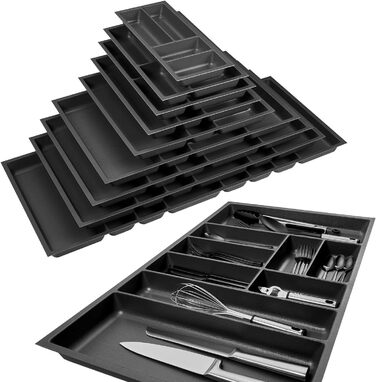 Лоток для столових приборів ORGA-BOX 3 473x891мм антрацит, полотно, 100 висувних ящиків, кухні Nobilia з 08.2012.