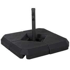 Підставка для парасольки HOMCOM HDPE чорний, стабільний тримач для парасольки для саду та патіо