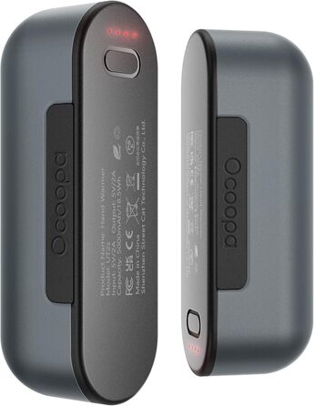 Електричні грілки для рук OCOOPA MagTwins, 10000 mAh, 2 шт., 4 режими нагріву, USB Powerbank для зими, сірий колір