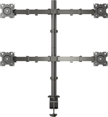 Кріплення для моніторів ONKRON D421E-B (4 монітори, 13-32 дюйми, до 8 кг, VESA 75x75-100x100)