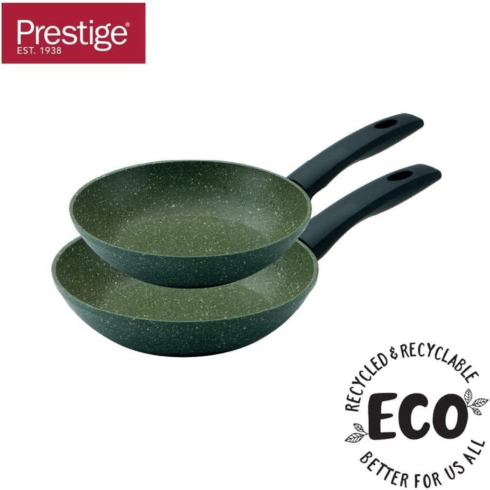 Екологічно чистий набір для сковороди PRESTIGE Індукційна сковорода 20/24 см з антипригарним покриттям на рослинній основі-перероблена