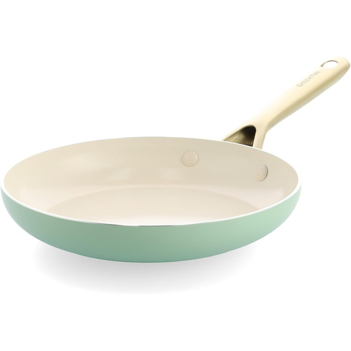 Набір сковорідок GreenPan Shades з керамічним антипригарним покриттям, 3 шт. (20/24/28 см), без PFAS, для індукційних плит, з нержавіючою сталею, безпечний для посудомийної машини, термостійкий, колір Terra (зелений)
