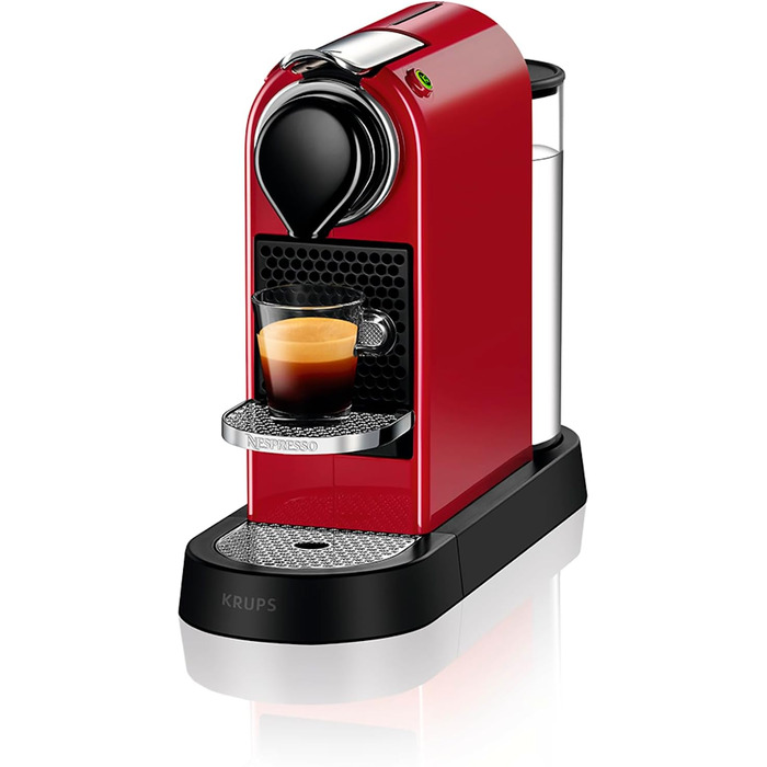 Еспресо-машина Nespresso Krups Citiz XN741B (червона), 1260 Вт, 1 л резервуар для води, автоматичне відключення