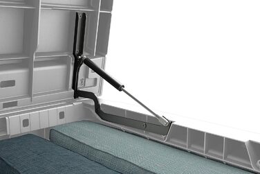 Ящик для зберігання садовий Koll Living Gartenbox 623 л, білий - міцний, з газовими амортизаторами, витримує до 272 кг