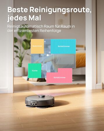 Робот-пилосос 3i P10 Ultra S з вологою ганчіркою, станція самостійного очищення, 18000 Па, для прибирання кутів, миття та сушіння, самостійне очищення та заправка, знімний моп, чорний