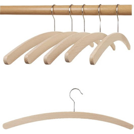 Вішалка для одягу 'hagspiel з бука, проста необроблена вішалка довжиною 42 см, дуже компактна, екологічно чиста, виготовлена в ЄС 30 шт. (90 шт. необроблений стандарт)