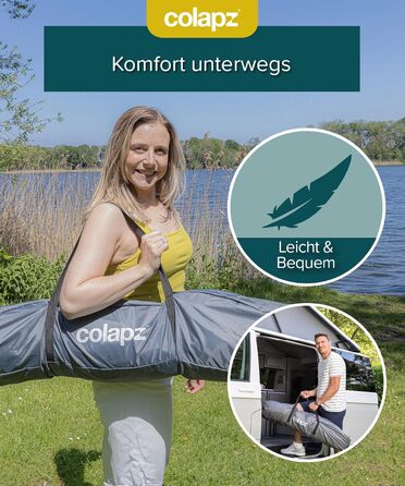 Намет для душу та туалету Colapz – портативна роздягальня для кемпінгу, сірий, 2,1 м