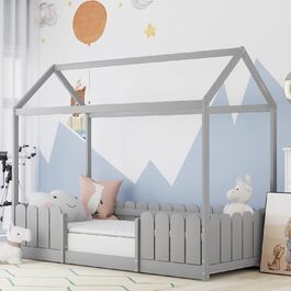Двоярусне ліжко-хата Moimhear 90x200 см - універсальне ліжко з дерева для хлопчиків та дівчаток