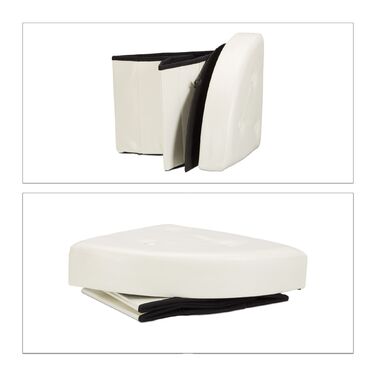 Relaxdays Кутовий пуф з місцем для зберігання