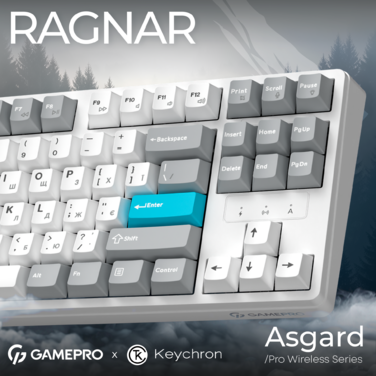 Бездротова механічна клавіатура GamePro Asgard Ragnar (MK285WH)