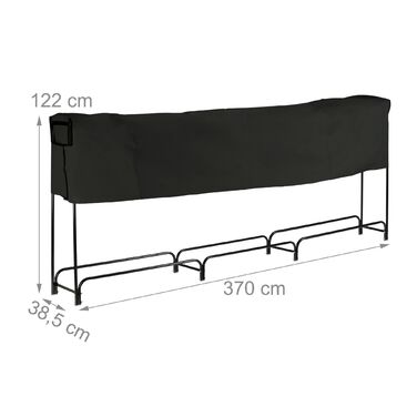 Стійка для дров Relaxdays з великою місткістю та кришкою