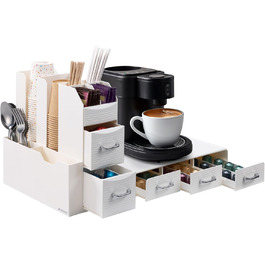 Тримач для капсул кави Navaris - органайзер для капсул Nespresso та інших стандартних розмірів (кремовий)