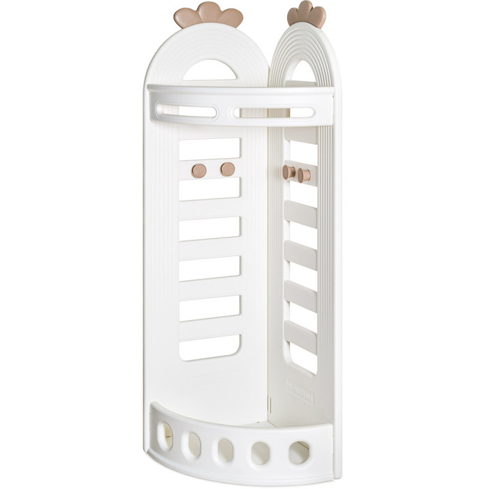 Стелаж кутовий для речей Mealux Dina White/Coffee (арт. KD-E081 White/Coffee)