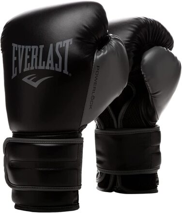 Рукавички унісекс Everlast для дорослих Powerlock 2r Glove (чорні, 14 унцій)