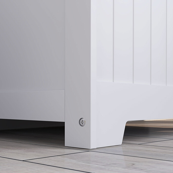 Ящик для зберігання з кришкою, дерев'яний, великий об'єм, сучасний дизайн, білий