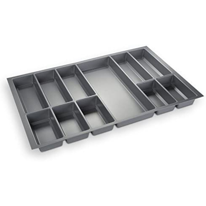 Універсальна вставка для столових приладів сріблясто-сірий ящик для столових приладів для ящика 80 (473,5 x 726 мм)