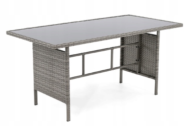 Комплект садових меблів із техноротанга EMWOmeble, сірий, 6 предметів