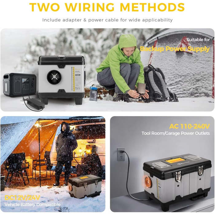 8kW Дизельна Грілка для ЛКВ та Транспортерів Tb10 з Bluetooth, Автоматичний Старт/Стоп та 6L Паливний Бак