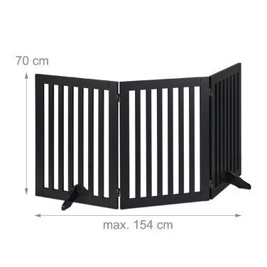 Захисний бар'єр Relaxdays чорного кольору, 70 см