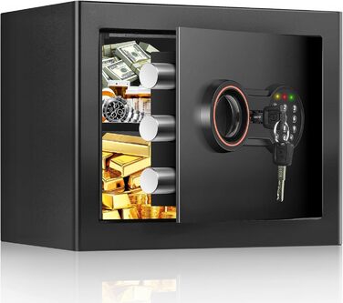 Пожежостійкий сейф 25L для дому, з цифровим замком та ключем, для грошей та документів