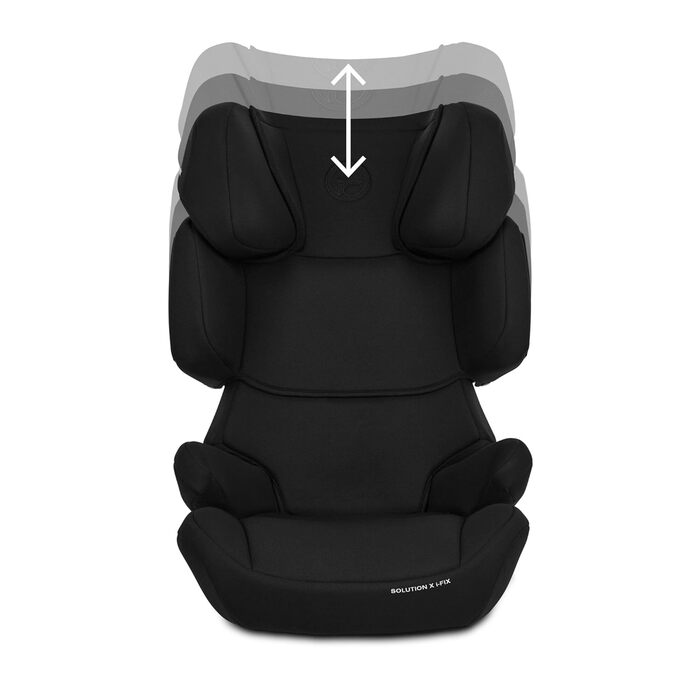 Дитяче крісло CYBEX Silver Solution, підходить для автомобілів з Isofix або без, групи 2/3 (15-36 кг), від 3 років до приблизно 12 років, Сірий Кролик Темно-сірий (X i-Fix, Pure Black)