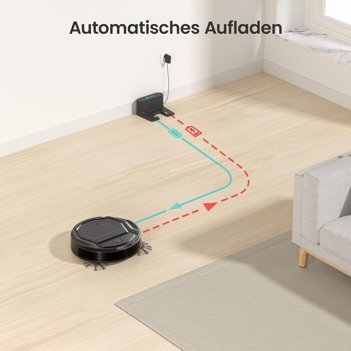 Робот-пилосос LEFANT M210P: 2200Pa, Wi-Fi, Bluetooth, 6 режимів, для твердих підлог та шерсті тварин