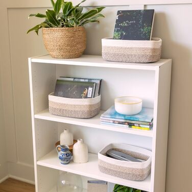 Органайзери для полиць NaturalCozy, прямокутні, 30 x 20,3 x 11,4 см, зелені (3 шт.)