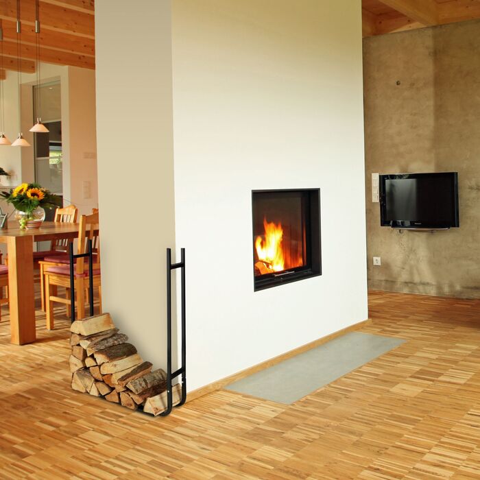 Стильна металева полиця для дров Relaxdays