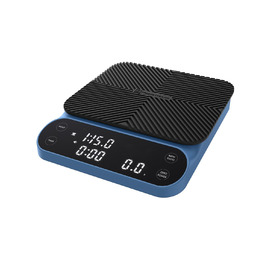 Ваги для кави Maestri House S3 з таймером, 3 кг/0,1 г, перезаряджувані, цифрові, для еспресо, з 3 режимами заварювання, регульованими пропорціями та індикатором потоку, для Pour Over, French Press (блакитні)