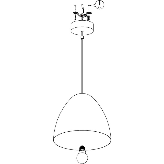 Підвісний світильник EGLO Sarabia, підвісний світильник на 1 полум'я, підвісний світильник з металу сірого кольору з бетоном, лампа для обіднього столу, світильник для вітальні з цоколем E27, Ø 27,5 см