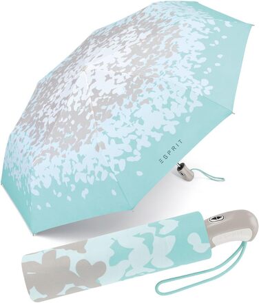 Жіноча кишенькова парасолька Esprit Easymatic з автоматичним відкриттям-закриттям - поцілунок метелика Aqua-grey