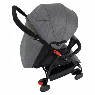 Дитячий прогулянковий візок Baby-Coo City, чорний, металевий каркас, з амортизаторами