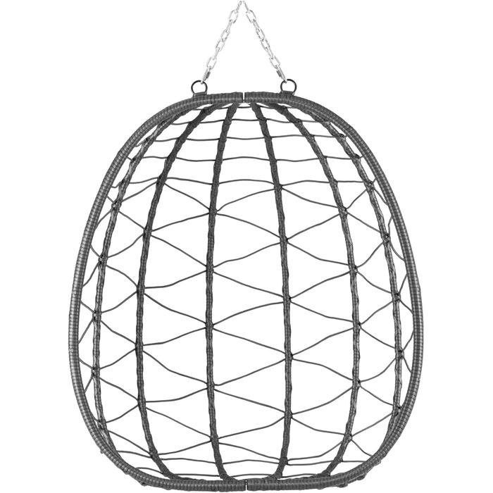 Підвісне крісло-гойдалка з каркасом Anthrazit (антрацит) для дому та саду. Комплект з подушкою та підстилкою. Ідеально для балкону, тераси, саду. Штучне волокно.