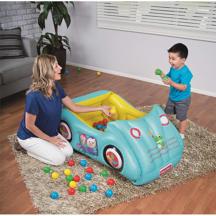 Басейн з м'ячем Bestway Fisher-Price, гоночний автомобіль, 119 x 79 x 51 см