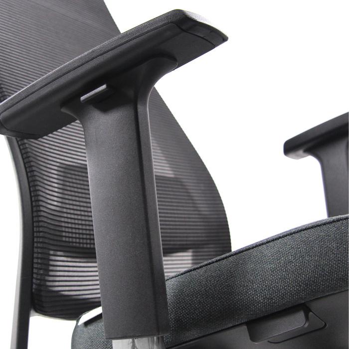 Офісне крісло / поворотне крісло CHIARO T1 BLACK сітка / тканина чорна hjh OFFICE