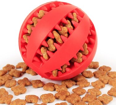 Іграшка для собак AGIA TEX м'яч для ласощів, м'яч для собак розумові тренування та розваги м'яч для закусок з натурального каучуку