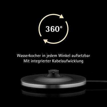 Електричний чайник WMF Stelio 1,7л з нержавіючої сталі, з фільтром від накипу, 2400 Вт, з підсвічуванням рівня води, захистом від перегріву, матове срібло