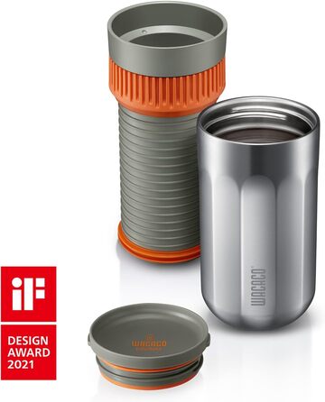 WACACO Pipamoka - портативна кавомашина для подорожей, ручна, з нержавіючої сталі, 300 мл