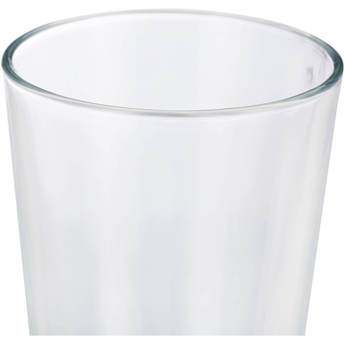 Набір склянок Relaxdays 18, товстостінні склянки для води, простий дизайн, можна мити в посудомийній машині, 500 мл, прозорі