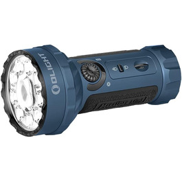 Міні-Світлодіодний ліхтарик OLIGHT Marauder Супер яскравий 7000 люмен 600 метрів акумуляторний ліхтарик з прожектором і прожектором, 3 види кольорових світлодіодів з датчиком відстані для зовнішнього застосування (темно-синій)