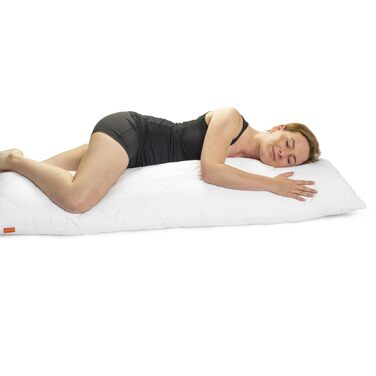 Подушка для сну на боці Body Pillow (40x200 см), мікрофібра, гіпоалергенна з чохлом, Ökotex