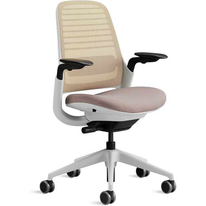Офісний стілець Steelcase Series 1 з підтримкою спини LiveBack та 4D-підлокітниками, 66 x 64 x 92 см