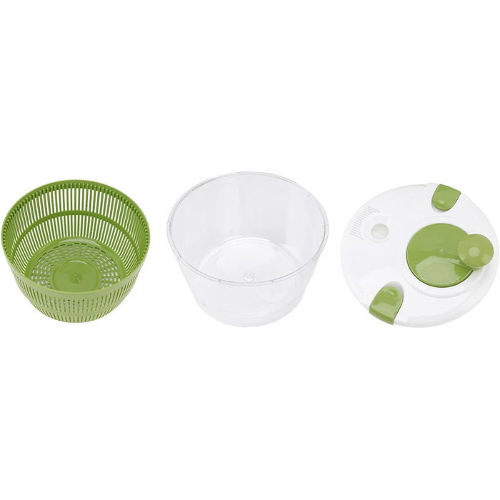 Салатниця Colour Edition класична зелена, ручна дегідратація зі зливним ситом і чашею для салату, ефективне і легке обертання