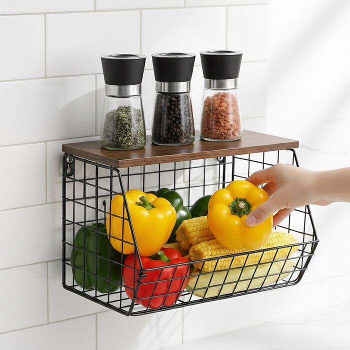 Підвісна полиця Relaxdays для зберігання фруктів та овочів